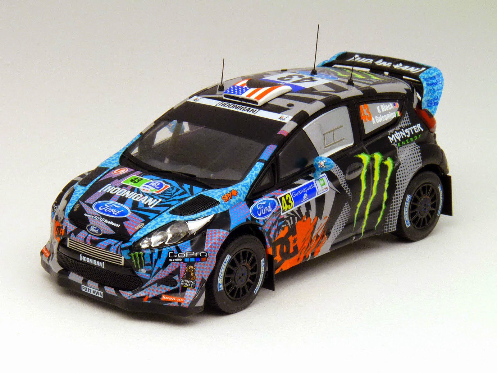 k #43 Details about   Decals 1/18 ford fiesta rs wrc block-mexico 2013-colorado 18143 uv- 							 							show original title 