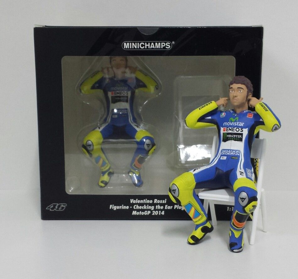 Minichamps 312140046 Valentino Rossi Checking Ear Plugs MotoGP 2014 