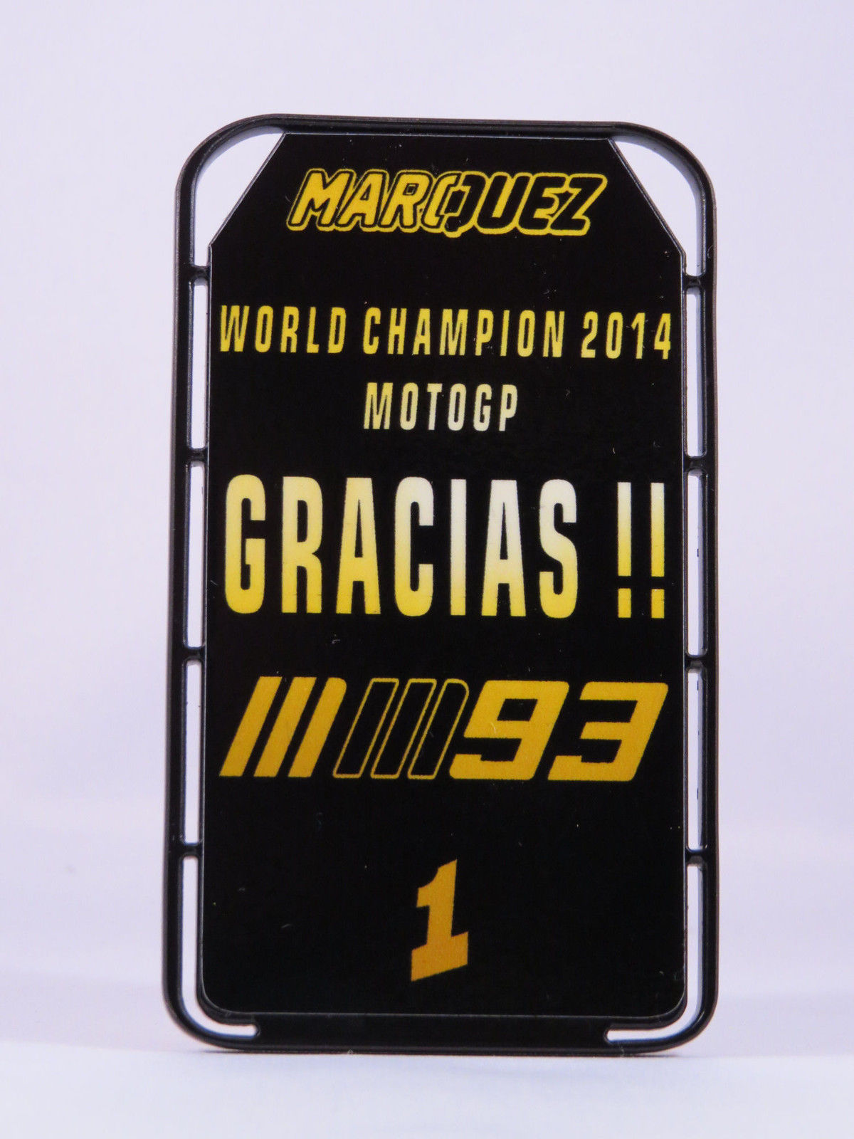 MINICHAMPS MARC MARQUEZ PITBOARDS WC 2014 MOTOGP - SCALA 1/12 NEW