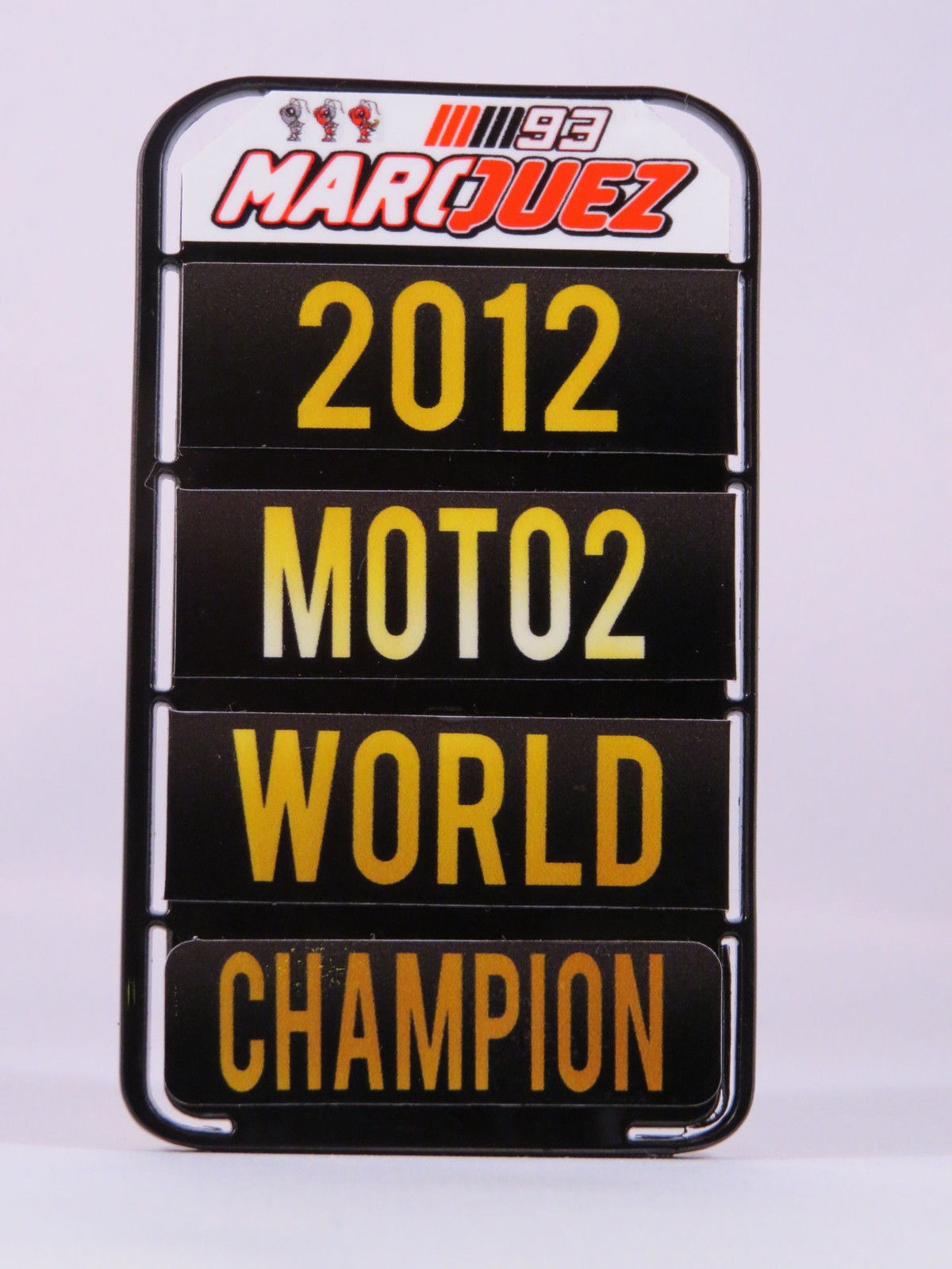 MINICHAMPS MARC MARQUEZ PITBOARDS MOTO 2 WORLD CHAMPION MOTOGP SCALA 1/12 NEW