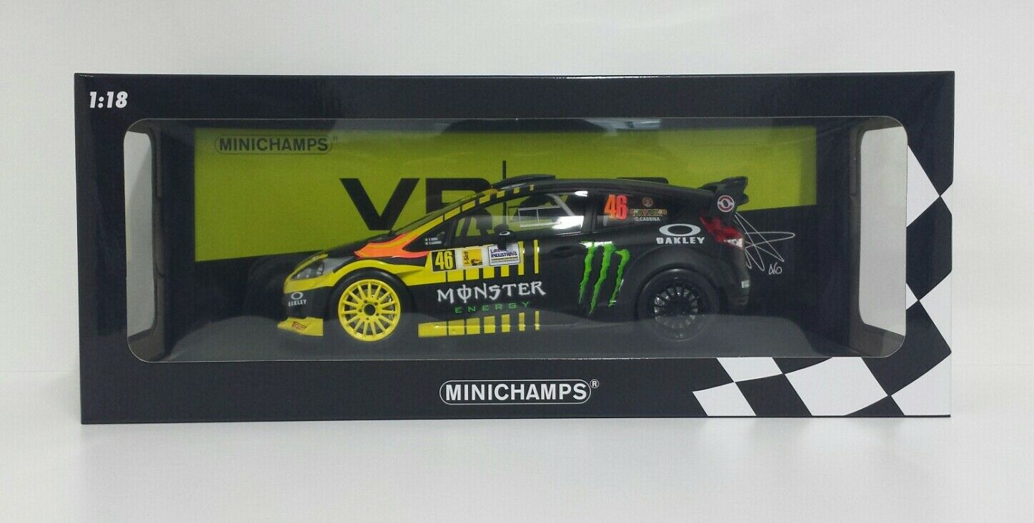 MINICHAMPS 1/18 MODEL DIECAST CAR RALLY VALENTINO ROSSI FORD FIESTA MONSTER